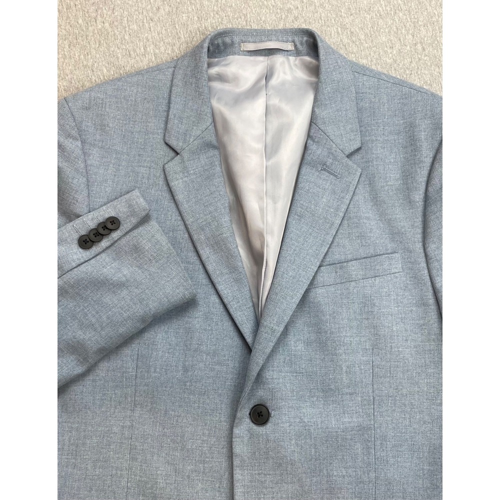 Topman Blazer Mens 40R Gray Stretch 2-Button Single Breast Lined